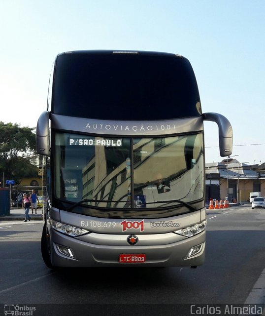 Auto Viação 1001 RJ 108.679 na cidade de Rio de Janeiro, Rio de Janeiro, Brasil, por Carlos Almeida. ID da foto: 5928249.