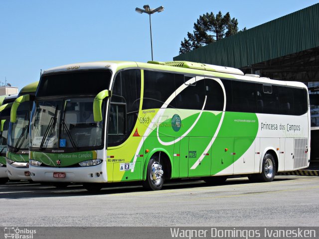 Expresso Princesa dos Campos 5893 na cidade de Curitiba, Paraná, Brasil, por Wagner Domingos Ivanesken. ID da foto: 5928377.