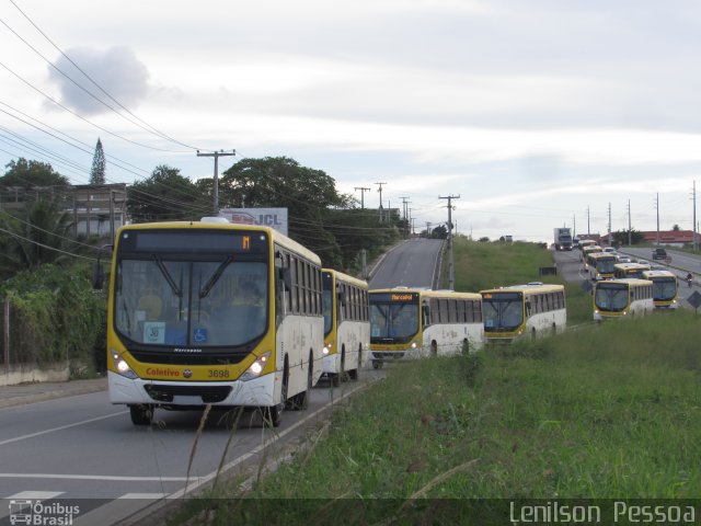 Coletivo Transportes 3698 na cidade de Caruaru, Pernambuco, Brasil, por Lenilson da Silva Pessoa. Número da foto: #5927807.