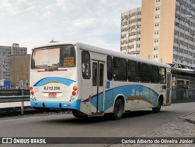 Auto Viação Vera Cruz - Belford Roxo RJ 112.206 na cidade de Rio de Janeiro, Rio de Janeiro, Brasil, por Carlos Alberto de Oliveira Júnior. Número da foto: #5991004.