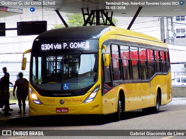 Gidion Transporte e Turismo 11305 na cidade de Joinville, Santa Catarina, Brasil, por Gabriel Giacomin de Lima. Número da foto: #5990594.