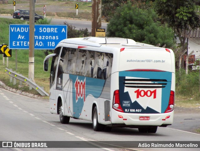 Auto Viação 1001 RJ 108.407 na cidade de Belo Horizonte, Minas Gerais, Brasil, por Adão Raimundo Marcelino. ID da foto: 5990379.