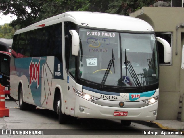 Auto Viação 1001 RJ 108.794 na cidade de São Paulo, São Paulo, Brasil, por Rodrigo  Aparecido. Número da foto: #5990525.