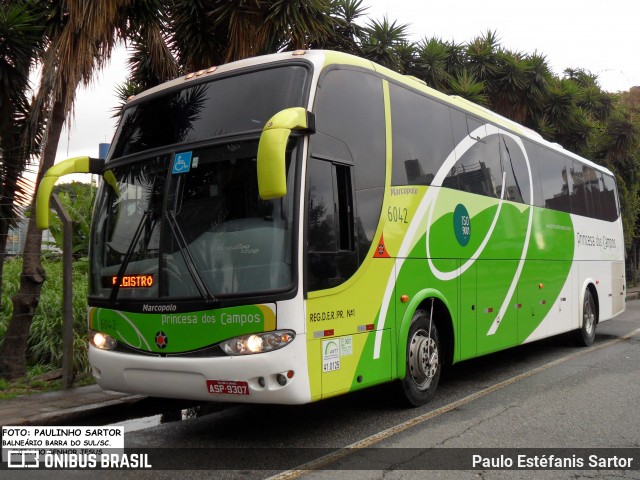 Expresso Princesa dos Campos 6042 na cidade de Curitiba, Paraná, Brasil, por Paulinho Sartor. ID da foto: 5991362.