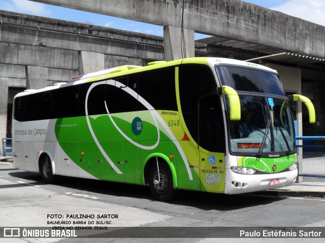 Expresso Princesa dos Campos 6048 na cidade de Curitiba, Paraná, Brasil, por Paulinho Sartor. ID da foto: 5991365.