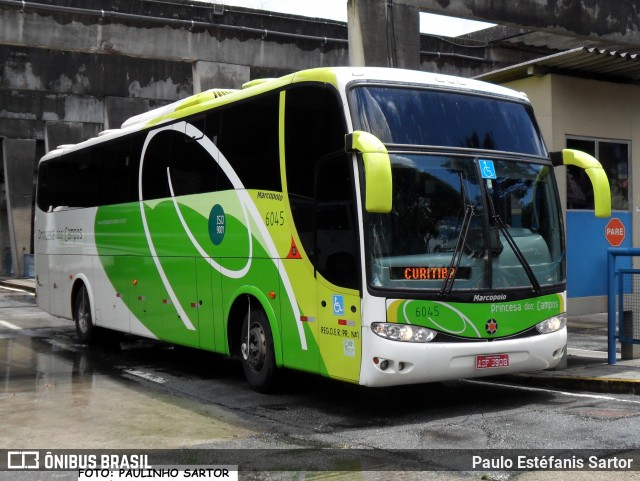 Expresso Princesa dos Campos 6045 na cidade de Curitiba, Paraná, Brasil, por Paulinho Sartor. ID da foto: 5991364.