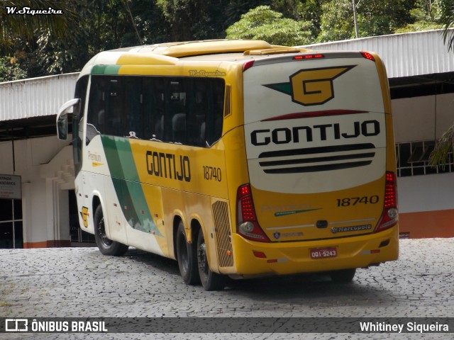 Empresa Gontijo de Transportes 18740 na cidade de Manhuaçu, Minas Gerais, Brasil, por Whitiney Siqueira. ID da foto: 5993293.