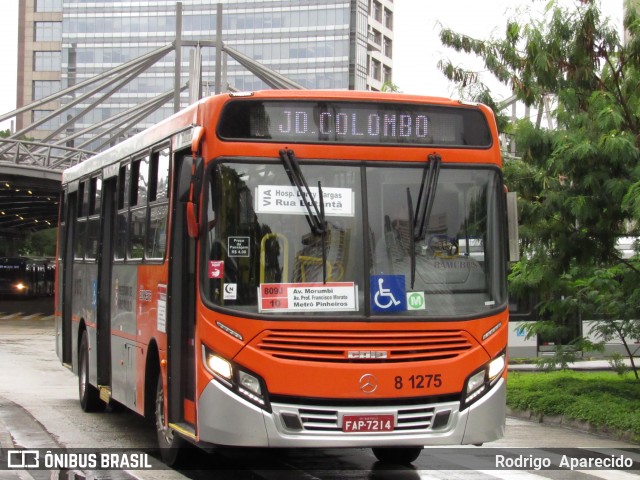 TRANSPPASS - Transporte de Passageiros 8 1275 na cidade de São Paulo, São Paulo, Brasil, por Rodrigo  Aparecido. ID da foto: 5995309.