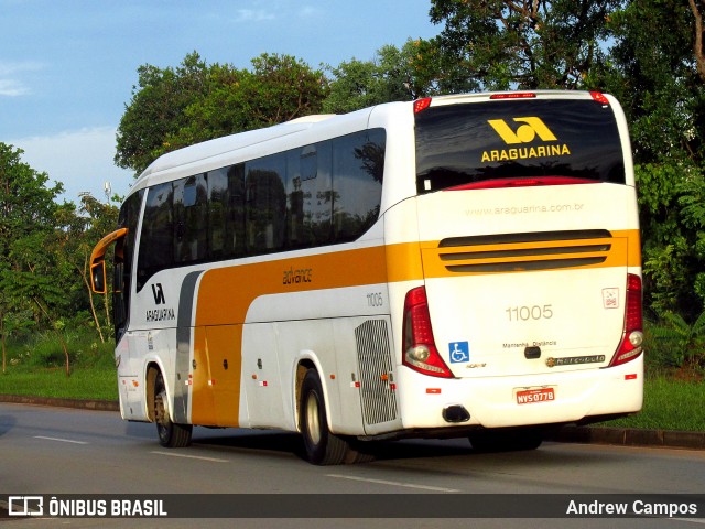 Viação Araguarina 11005 na cidade de Brasília, Distrito Federal, Brasil, por Andrew Campos. ID da foto: 5995791.