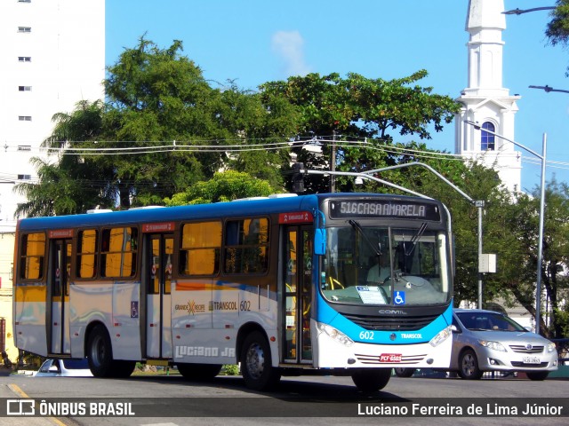 Transcol - Transportes Coletivos Ltda. 602 na cidade de Recife, Pernambuco, Brasil, por Luciano Ferreira de Lima Júnior. Número da foto: #5996590.