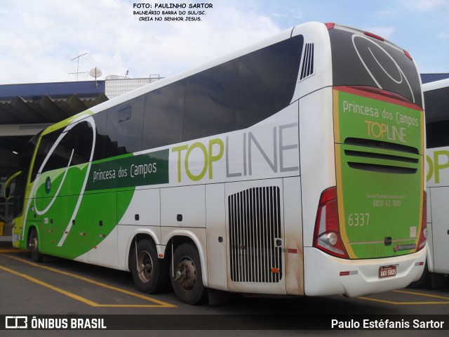 Expresso Princesa dos Campos 6337 na cidade de São Miguel do Oeste, Santa Catarina, Brasil, por Paulinho Sartor. ID da foto: 5998235.