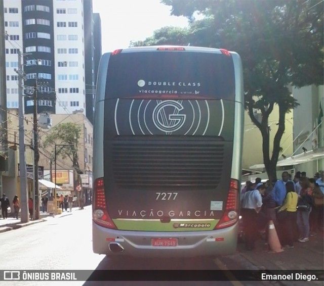 Viação Garcia 7277 na cidade de Apucarana, Paraná, Brasil, por Emanoel Diego.. ID da foto: 5996679.