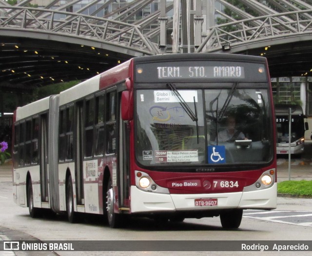 Viação Gatusa Transportes Urbanos 7 6834 na cidade de São Paulo, São Paulo, Brasil, por Rodrigo  Aparecido. ID da foto: 6000724.