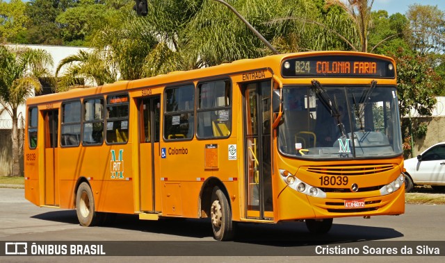 Viação Santo Ângelo 18039 na cidade de Colombo, Paraná, Brasil, por Cristiano Soares da Silva. ID da foto: 5999430.