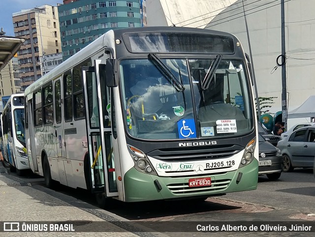 Viação Vera Cruz RJ 205.128 na cidade de Duque de Caxias, Rio de Janeiro, Brasil, por Carlos Alberto de Oliveira Júnior. Número da foto: #6000391.