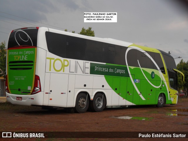 Expresso Princesa dos Campos 6337 na cidade de São Miguel do Oeste, Santa Catarina, Brasil, por Paulinho Sartor. Número da foto: #6000109.