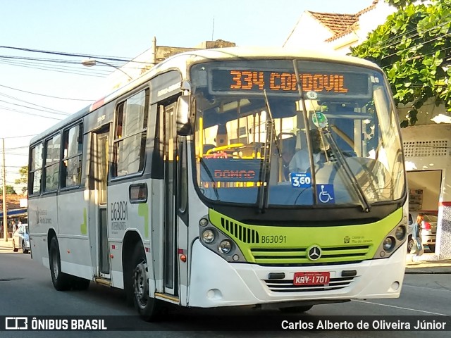 Erig Transportes > Gire Transportes B63091 na cidade de Rio de Janeiro, Rio de Janeiro, Brasil, por Carlos Alberto de Oliveira Júnior. ID da foto: 5998550.