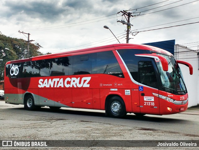 Viação Santa Cruz 21318 na cidade de São Paulo, São Paulo, Brasil, por Josivaldo Oliveira. Número da foto: #6001063.