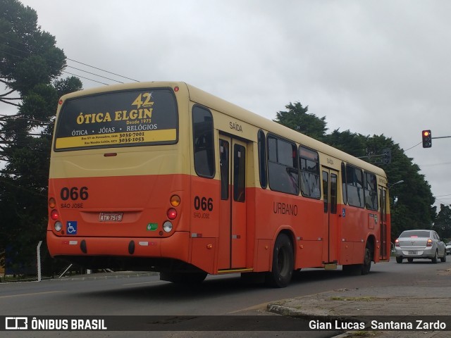 Auto Viação São José dos Pinhais 066 na cidade de São José dos Pinhais, Paraná, Brasil, por Gian Lucas  Santana Zardo. Número da foto: #5999380.