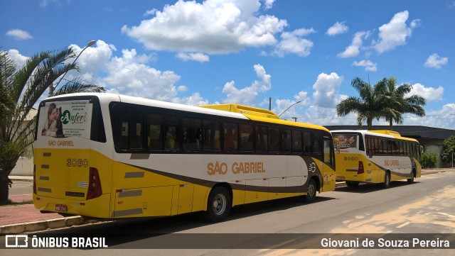 Viação São Gabriel 3060 na cidade de Pinheiros, Espírito Santo, Brasil, por Giovani de Souza Pereira. ID da foto: 6000701.