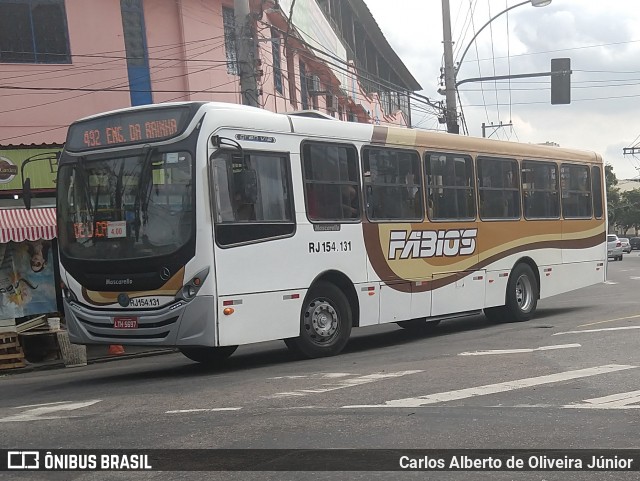 Transportes Fabio's RJ 154.131 na cidade de Rio de Janeiro, Rio de Janeiro, Brasil, por Carlos Alberto de Oliveira Júnior. ID da foto: 5999202.