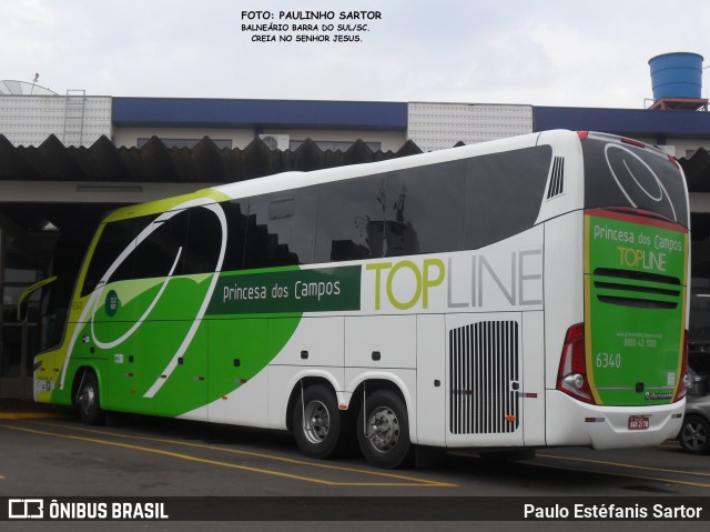 Expresso Princesa dos Campos 6340 na cidade de São Miguel do Oeste, Santa Catarina, Brasil, por Paulinho Sartor. Número da foto: #6000111.