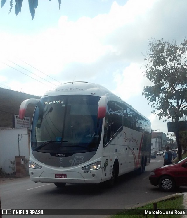 Paraibuna Transportes 30010 na cidade de São João del Rei, Minas Gerais, Brasil, por Marcelo José Rosa. ID da foto: 5998650.