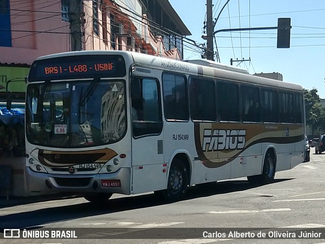 Transportes Fabio's RJ 154.149 na cidade de Rio de Janeiro, Rio de Janeiro, Brasil, por Carlos Alberto de Oliveira Júnior. ID da foto: 6001647.