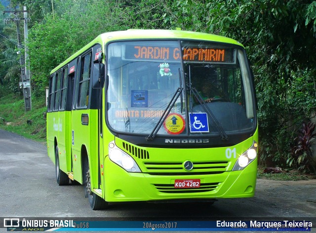 Viação Paraíso Verde 01 na cidade de Guapimirim, Rio de Janeiro, Brasil, por Eduardo  Marques Teixeira. Número da foto: #6001413.