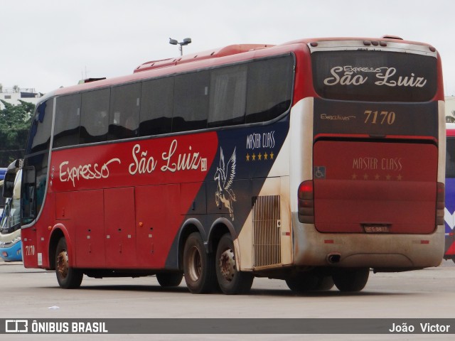 Expresso São Luiz 7170 na cidade de Goiânia, Goiás, Brasil, por João Victor. ID da foto: 6002061.