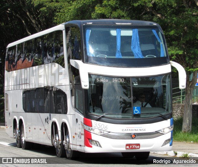 Auto Viação Catarinense 3506 na cidade de São Paulo, São Paulo, Brasil, por Rodrigo  Aparecido. ID da foto: 6002615.