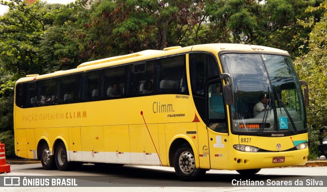 Viação Itapemirim 8827 na cidade de São Paulo, São Paulo, Brasil, por Cristiano Soares da Silva. ID da foto: 6003450.