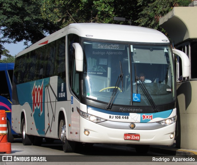 Auto Viação 1001 RJ 108.448 na cidade de São Paulo, São Paulo, Brasil, por Rodrigo  Aparecido. Número da foto: #6003821.