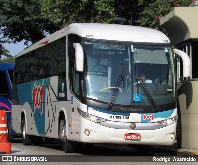 Auto Viação 1001 RJ 108.448 na cidade de São Paulo, São Paulo, Brasil, por Rodrigo  Aparecido. ID da foto: 6003821.