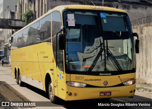 Viação Itapemirim 5851 na cidade de Rio de Janeiro, Rio de Janeiro, Brasil, por Márcio Douglas Ribeiro Venino. ID da foto: 6003491.