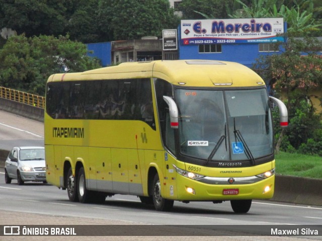 Viação Itapemirim 60551 na cidade de Barra Mansa, Rio de Janeiro, Brasil, por Maxwel Silva. ID da foto: 6003378.