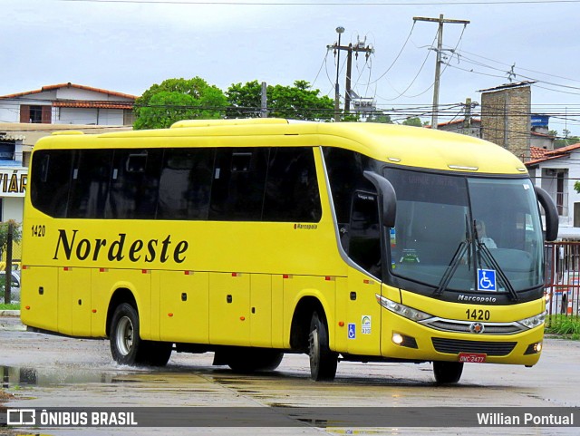 Viação Nordeste 1420 na cidade de Natal, Rio Grande do Norte, Brasil, por Willian Pontual. ID da foto: 6002962.