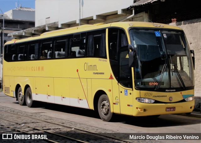 Viação Itapemirim 8709 na cidade de Rio de Janeiro, Rio de Janeiro, Brasil, por Márcio Douglas Ribeiro Venino. ID da foto: 6003586.