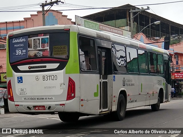 Viação VG B31120 na cidade de Rio de Janeiro, Rio de Janeiro, Brasil, por Carlos Alberto de Oliveira Júnior. ID da foto: 6005124.