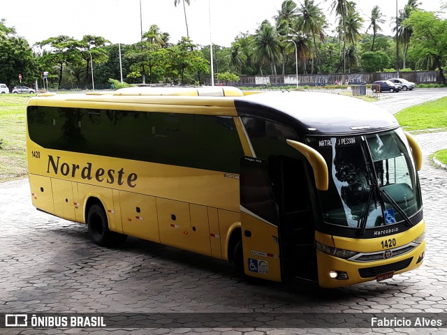 Viação Nordeste 1420 na cidade de João Pessoa, Paraíba, Brasil, por Fabricio Alves. ID da foto: 6004639.