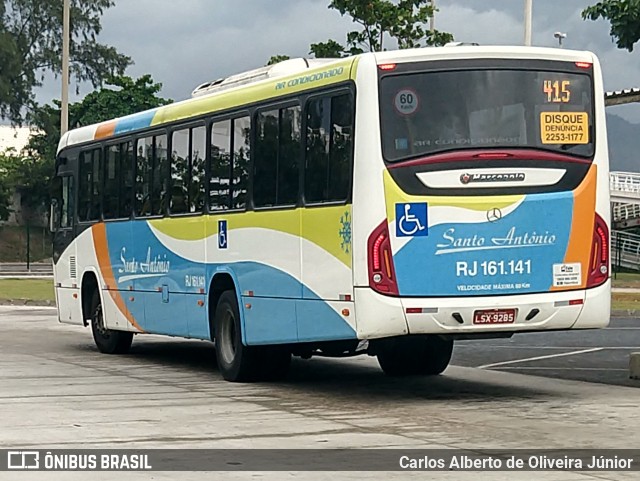 Transportes Santo Antônio RJ 161.141 na cidade de Rio de Janeiro, Rio de Janeiro, Brasil, por Carlos Alberto de Oliveira Júnior. ID da foto: 6004359.