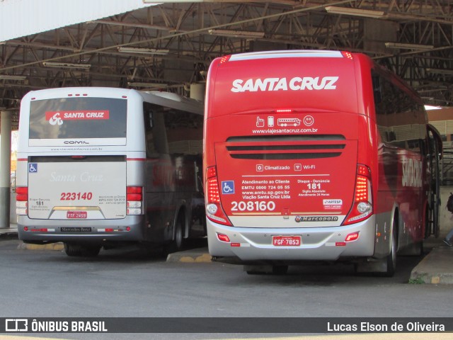 Viação Santa Cruz 208160 na cidade de Alfenas, Minas Gerais, Brasil, por Lucas Elson de Oliveira. ID da foto: 6004753.