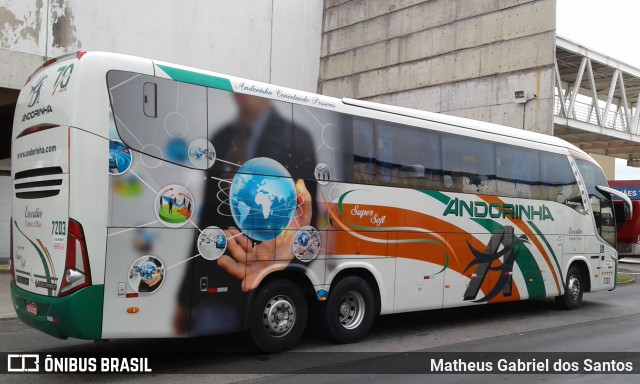 Empresa de Transportes Andorinha 7203 na cidade de Campinas, São Paulo, Brasil, por Matheus Gabriel dos Santos. ID da foto: 6005567.