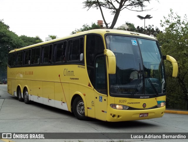 Viação Itapemirim 8089 na cidade de São Paulo, São Paulo, Brasil, por Lucas Adriano Bernardino. ID da foto: 6004239.