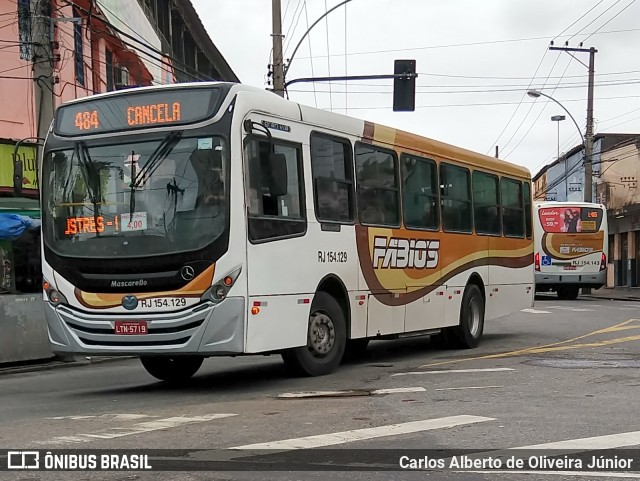 Transportes Fabio's RJ 154.129 na cidade de Rio de Janeiro, Rio de Janeiro, Brasil, por Carlos Alberto de Oliveira Júnior. ID da foto: 6005131.