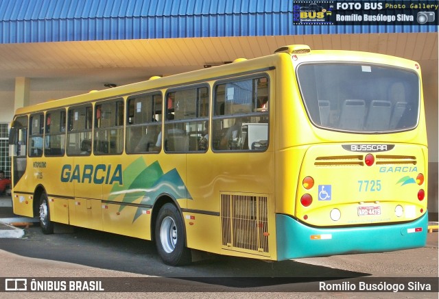 Viação Garcia 7725 na cidade de Rolândia, Paraná, Brasil, por Romílio Busólogo Silva . ID da foto: 6007942.