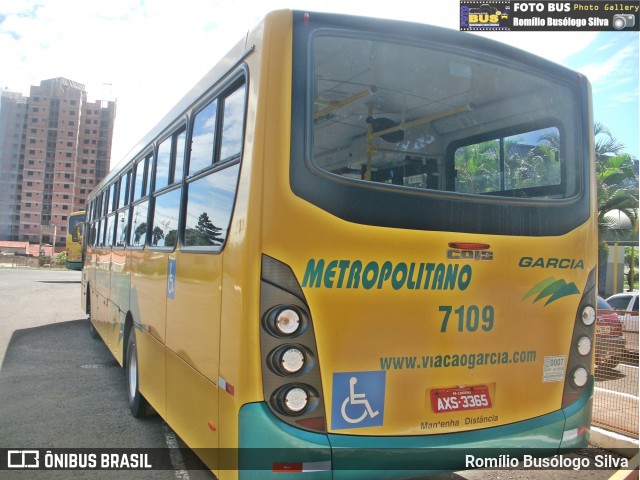 Viação Garcia 7109 na cidade de Rolândia, Paraná, Brasil, por Romílio Busólogo Silva . Número da foto: #6007916.