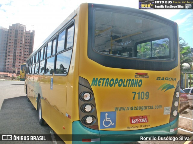 Viação Garcia 7109 na cidade de Rolândia, Paraná, Brasil, por Romílio Busólogo Silva . ID da foto: 6007916.