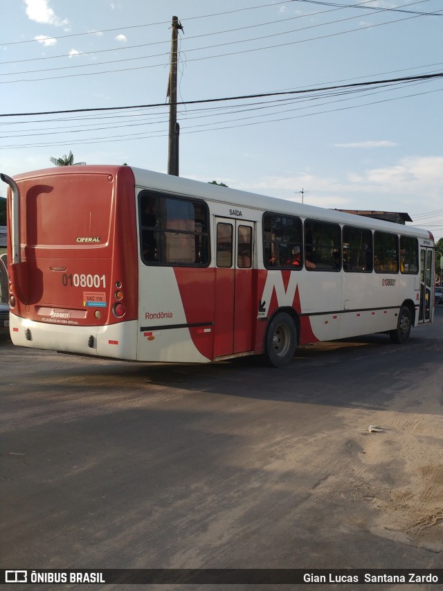 Rondônia Transportes 0108001 na cidade de Manaus, Amazonas, Brasil, por Gian Lucas  Santana Zardo. Número da foto: #6009588.