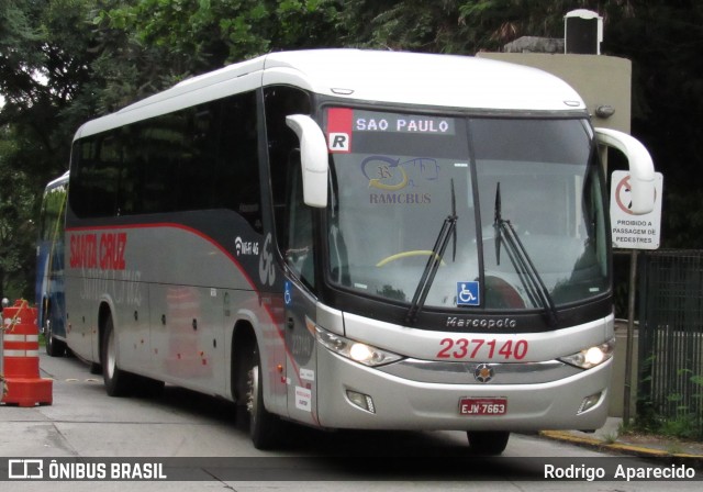 Viação Santa Cruz 237140 na cidade de São Paulo, São Paulo, Brasil, por Rodrigo  Aparecido. ID da foto: 6009494.